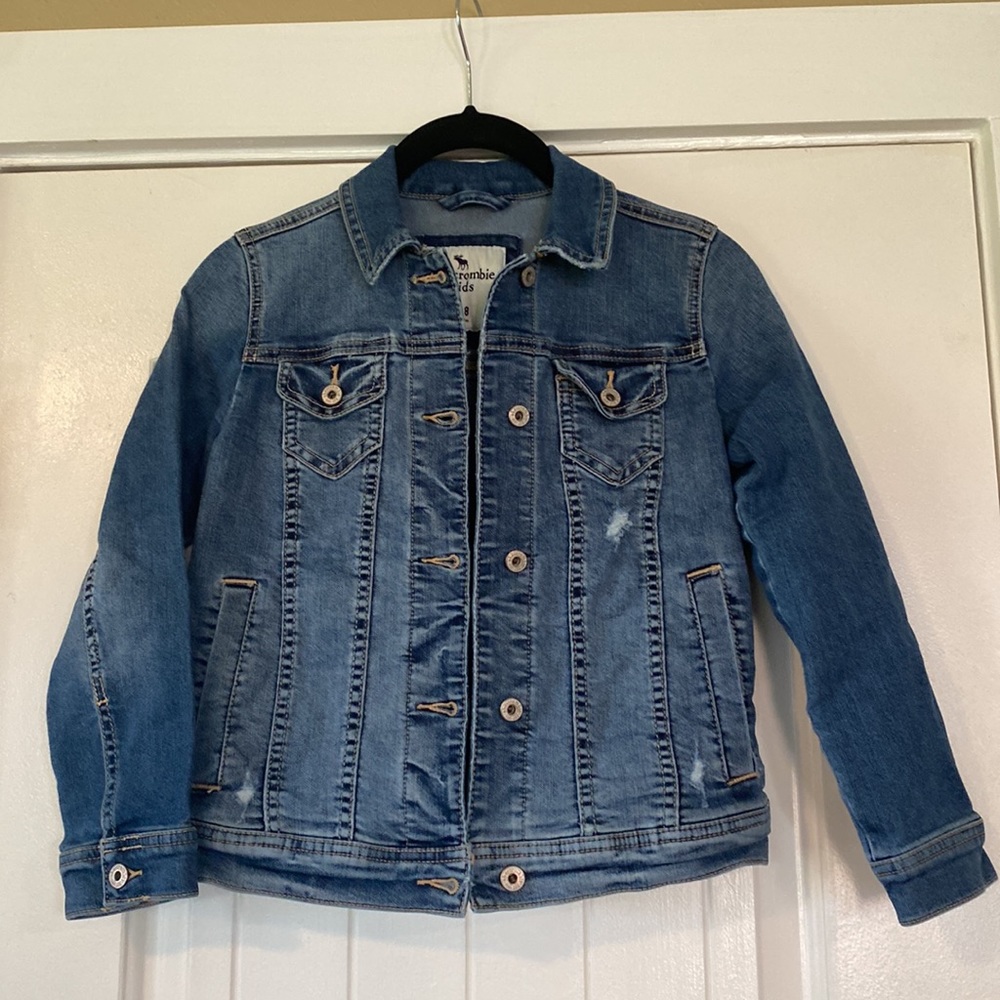 Abercrombie kids 7/8 denim jacket. - Picture 1 of 6